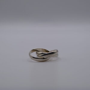 Thick Three Band Interlocking Ring