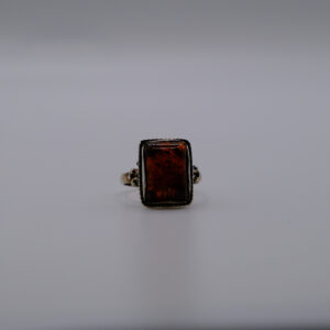Vintage Rectangle Amber Ring