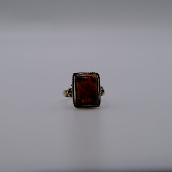 Vintage Rectangle Amber Ring