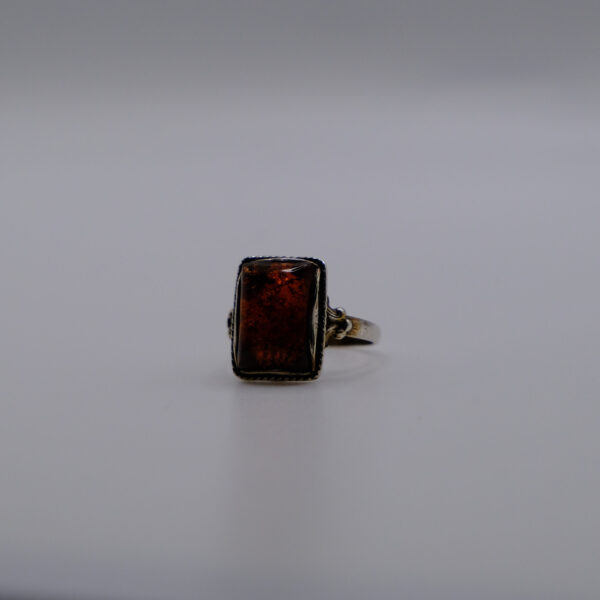 Vintage Rectangle Amber Ring