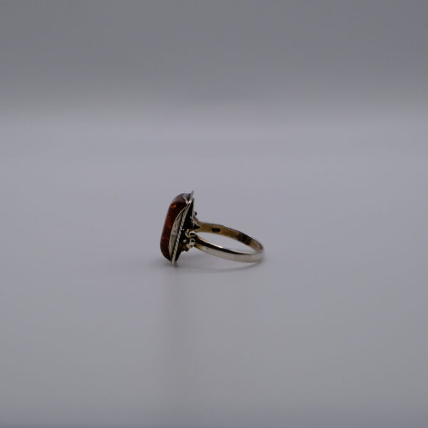 Vintage Rectangle Amber Ring