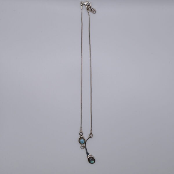 Twin Moonstone Drop Necklace