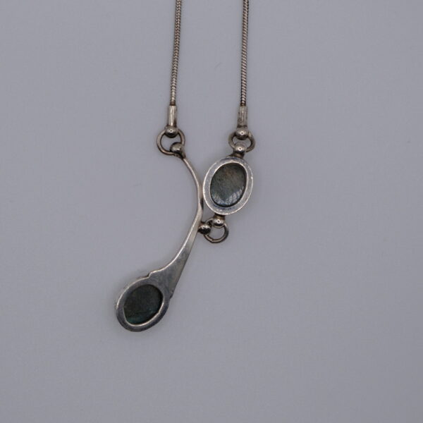 Twin Moonstone Drop Necklace