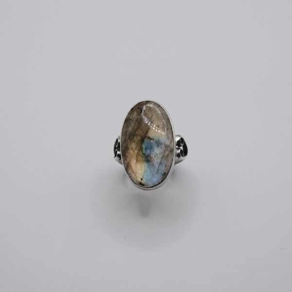 Labradorite Oval Statement Ring