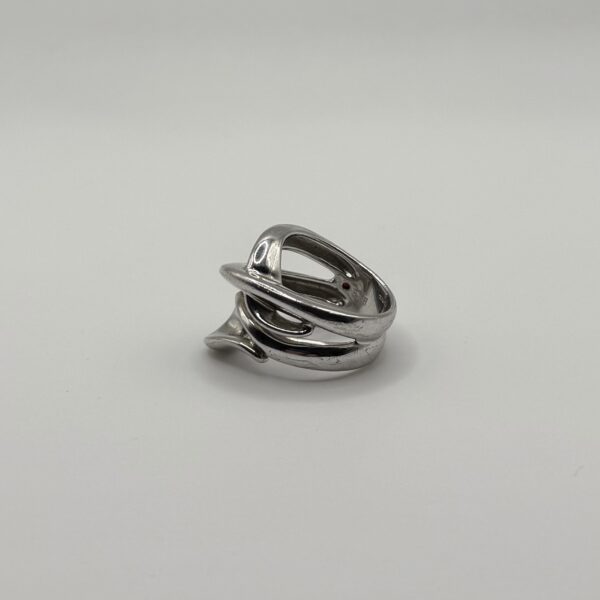 Sculptural Modernist Statement Ring