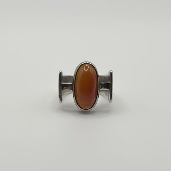 Modernist Carnelian Cabochon Ring