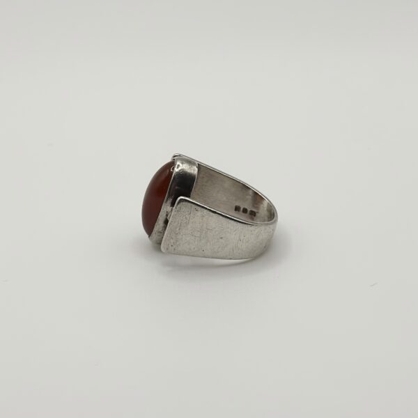 Modernist Carnelian Cabochon Ring