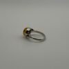 Round Amber Cabochon Ring