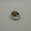 Round Amber Cabochon Ring