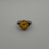Round Amber Cabochon Ring