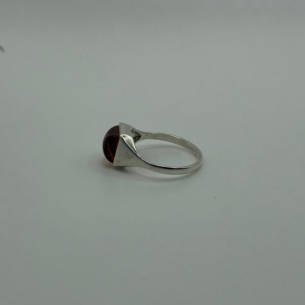 Square Amber Signet Ring