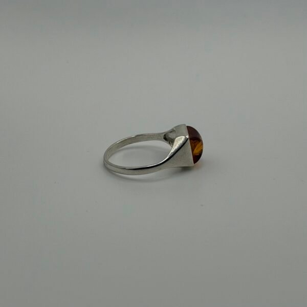 Square Amber Signet Ring