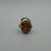 Abstract Amber Arc Ring