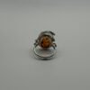 Abstract Amber Arc Ring